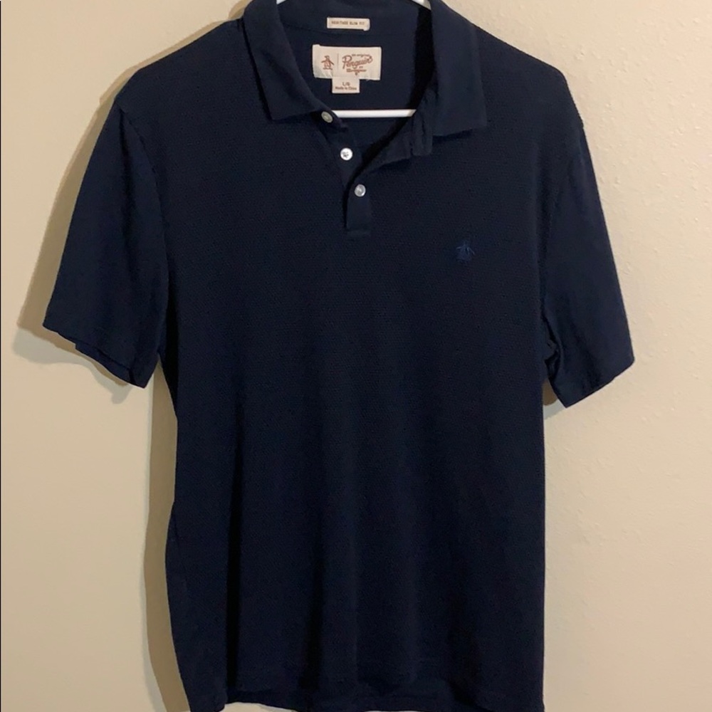 Men’s Lg Penguin Heritage Slim Fit Navy Polo Shirt